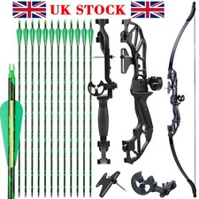 55lbs 53" Takedown Recurve Bow and Carbon Arrows Kit Hunting Shoot Arrows Target