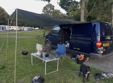 Home made tarpaulin sun canopy - home,