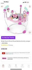 Disney minnie mouse jumperoo  bouncer baby toy activity jumping by bright starts