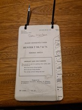 ORIGINAL HAWKER HUNTER T7 & 7A FLIGHT REFERENCE CARDS