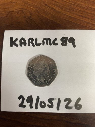 2011 elizabeth 50p coin - elizabeth,