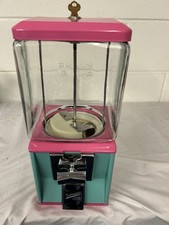 NORTHWESTERN VENDING SWEET GUMBALL MACHINE PINK:DUCK EGG BLUE (GLASS)