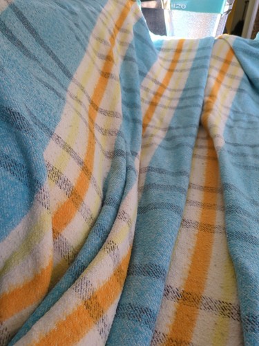 Vintage large blanket throw - vintage,