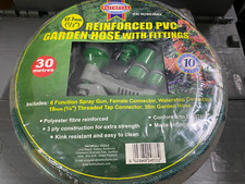 FAITHFULL TOOLS PVC Garden Hose 30 Metres with Fittings & Spray Gun FAIHOSE30AV