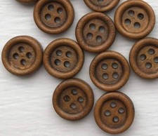 10 Small Natural Brown Wooden