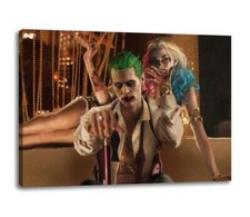 JOKER AND HARLEY QUINN BB1 CANVAS Wall Art Poster Photo Print 30x20 CANVAS
