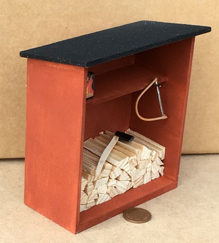 Dolls house firewood storage - dolls,