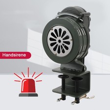 110dB Hand Crank Siren Manual Operated Air Raid Siren Horn Emergency Alarm Green
