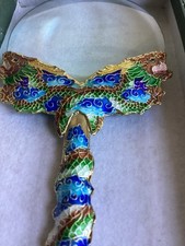 Vintage Desk Magnifier Hand Magnifier Butterfly Cloisonne design