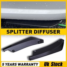 Car Carbon Fiber Style Rear Bumper Fin Canard Splitter Diffuser Spoiler Lip UK