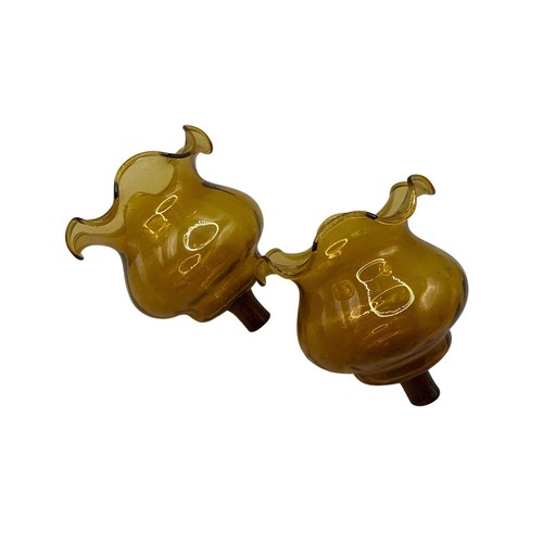 Vintage amber glass tulip peg - vintage,