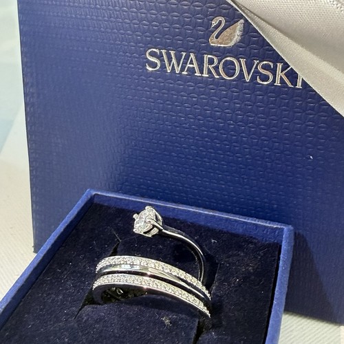 Swarovski swirl ring white - swarovski,