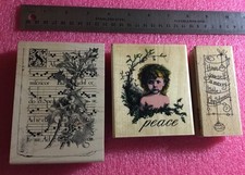 Christmas Wood Mounted Rubber Stamps
