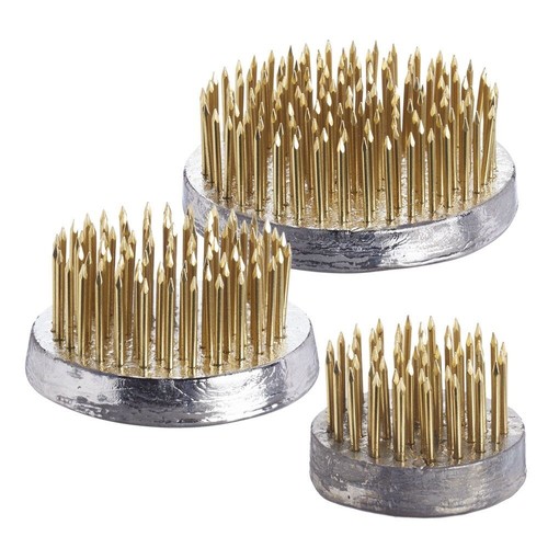 Lead based floral brass pin - based,