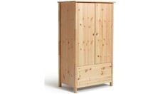 Kids Scandinavia Short 2 Door Wardrobe - Pine
