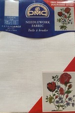 DMC 28 count Needlework Fabric Linen 50 X 68cm With A Free Design Inside B5200