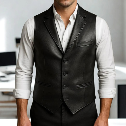 Men black leather - men’s,