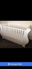 White Wooden Baby Cot Bed with