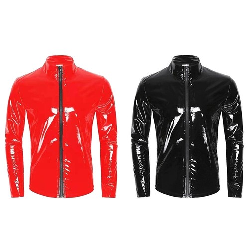 Red and black men wetlook - and, men's