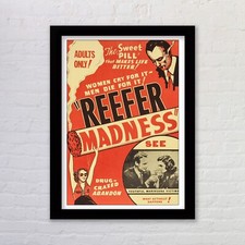 Reefer Madness Cult Movie Poster Print. Available Framed. Stoner Movie