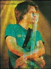 Radiohead Jonny Greenwood with his Fender Telecaster guitar pin-up artwork