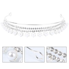 Rhinestone Crown Tiara Pearl