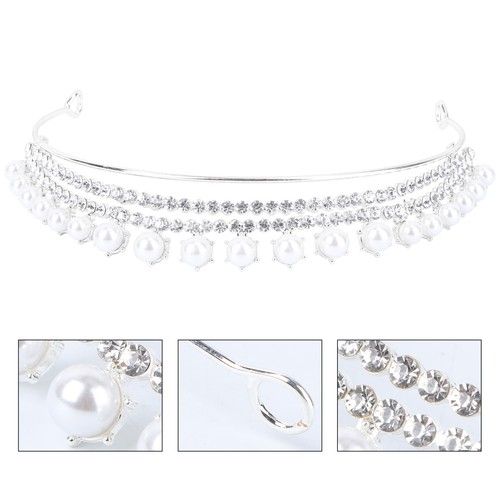 Rhinestone crown tiara pearl - rhinestone,