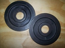 vtg YORK BARBELL OLYMPIC "MILLED" 5s Bodybuilding Strongman FITNESS Weights abs