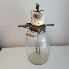 Gem Dandy 8 Qt/2 Gallon Butter Churn Duraglass Jar Works