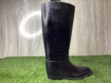 Stylo Black Rubber Long Riding Boots Size UK6.5/EU40 Extra Wide *