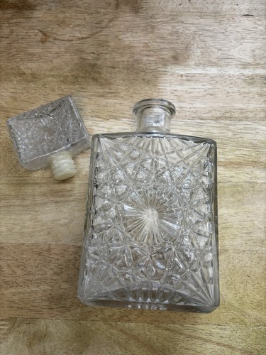 Vintage cut glass decanter - vintage,