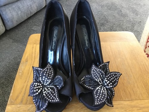 Ladies black gardenia stiletto - black,
