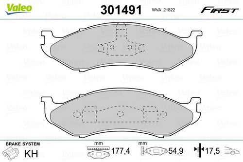 301491 valeo brake pad - pad, set