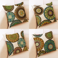 Set of 4 Brown and Teal Blue