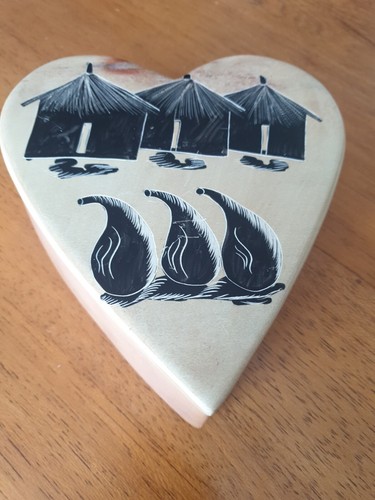 Soapstone heart shape box - soapstone,