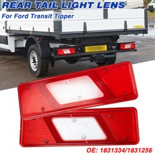 PAIR / FOR FORD TRANSIT MK8 2014 TIPPER CHASSIS REAR TAIL LIGHT LAMP LENSES 2pcs