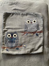 Pair Of Grey Appliqué Owl