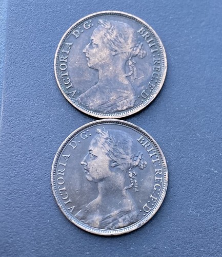 1886 1891 victoria - victoria, pennies