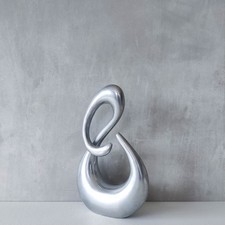 Vintage 90s 00s sculptural sand cast aluminium sculpture wiggle twist organic