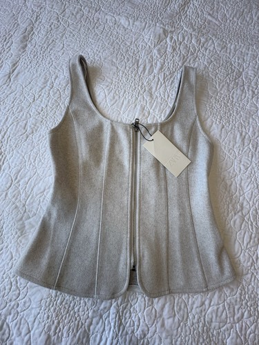 Zara soft grey zip front - grey,