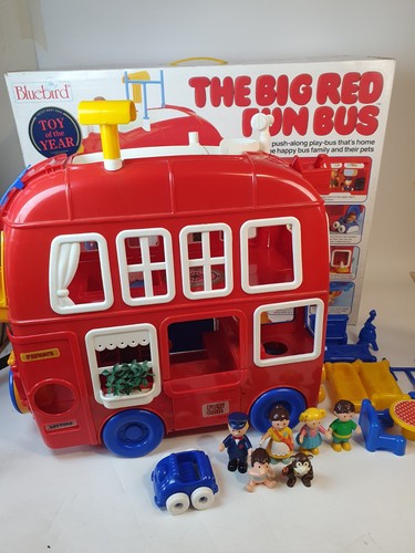 Bluebird big red - red, bus