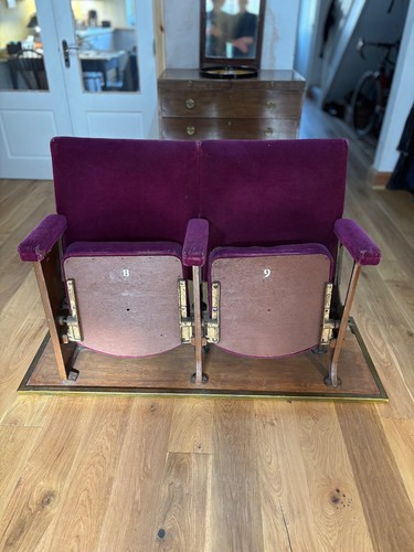 Pair vintage cinema seats - pair, of