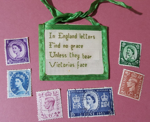 Stamp holder needlepoint - holder,