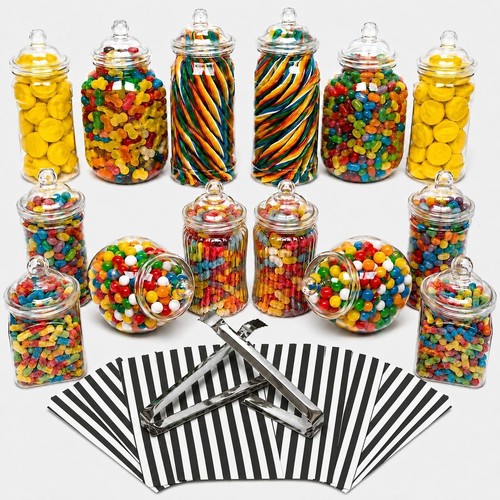 Plastic sweet jars 7 - sweet, jars,