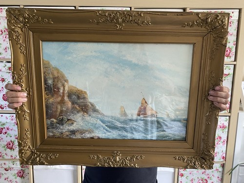 Vintage 1940s oil painting - vintage,
