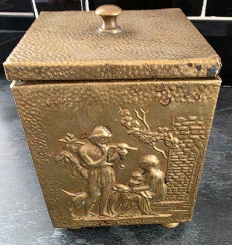 Beautiful brass tea caddy - ,