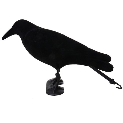 Flocked crow decoy full body - flocked,