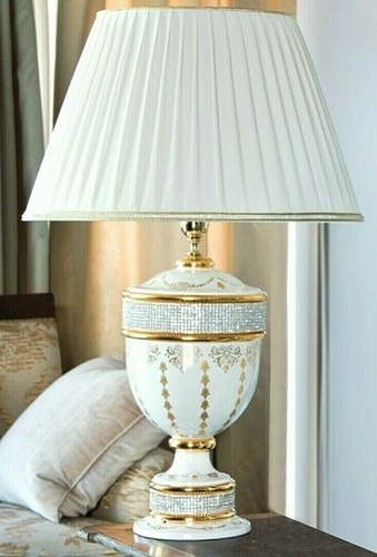Italian majolica table - majolica, lamp