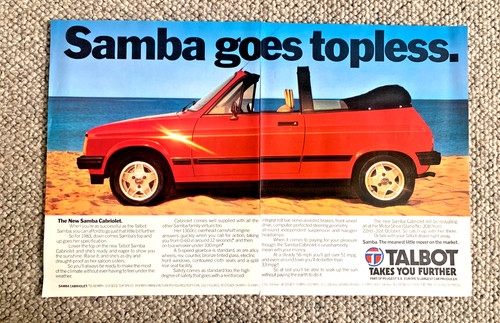 Talbot samba cabriolet - talbot, 1980s
