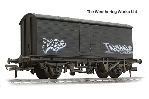Hornby graffiti covered goods